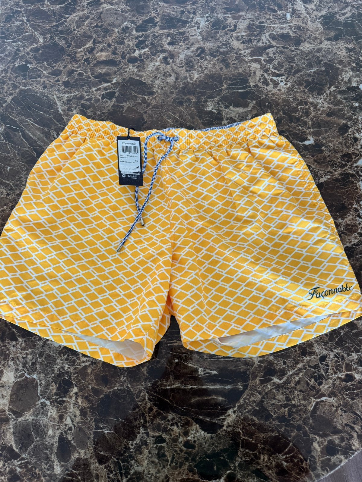 Faconnable Zwemshort Nieuw met Prijskaartje XXL, Ophalen of Verzenden, Overige maten, Geel, Zwemshort