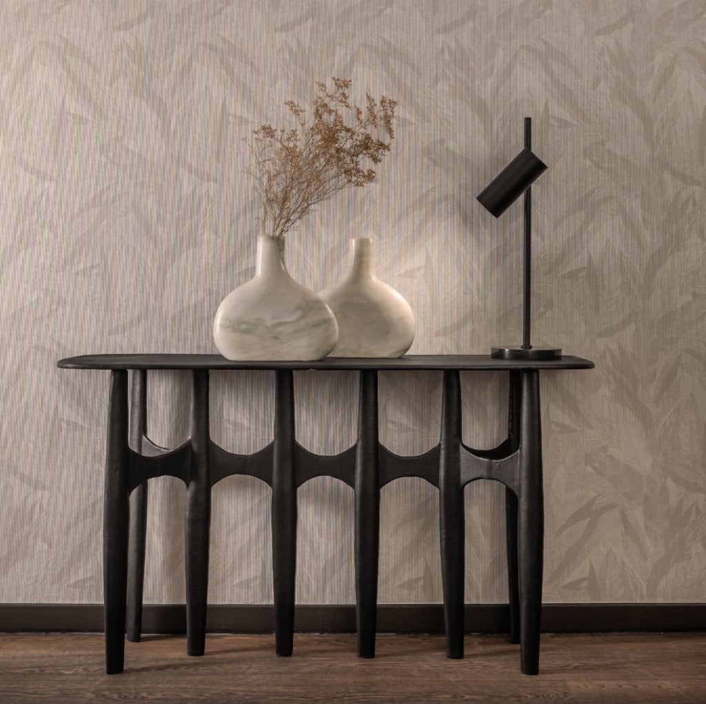 DomeDeco consoletafel 133 breed, Huis en Inrichting, Tafels | Sidetables, Ophalen, 100 tot 150 cm, Zo goed als nieuw, Metaal