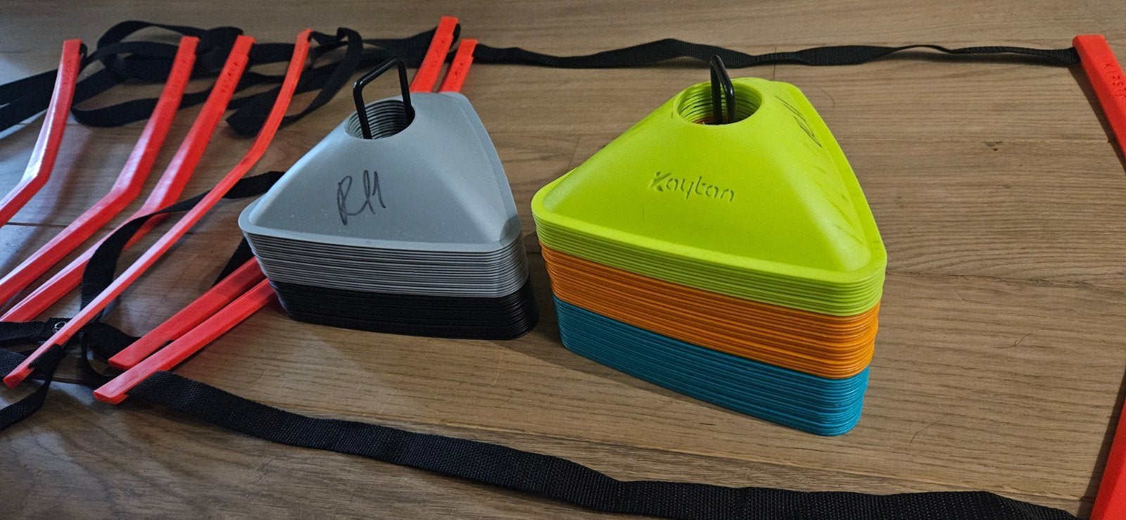Loopladder en kapjes voor training, Sport en Fitness, Ophalen of Verzenden, Gebruikt