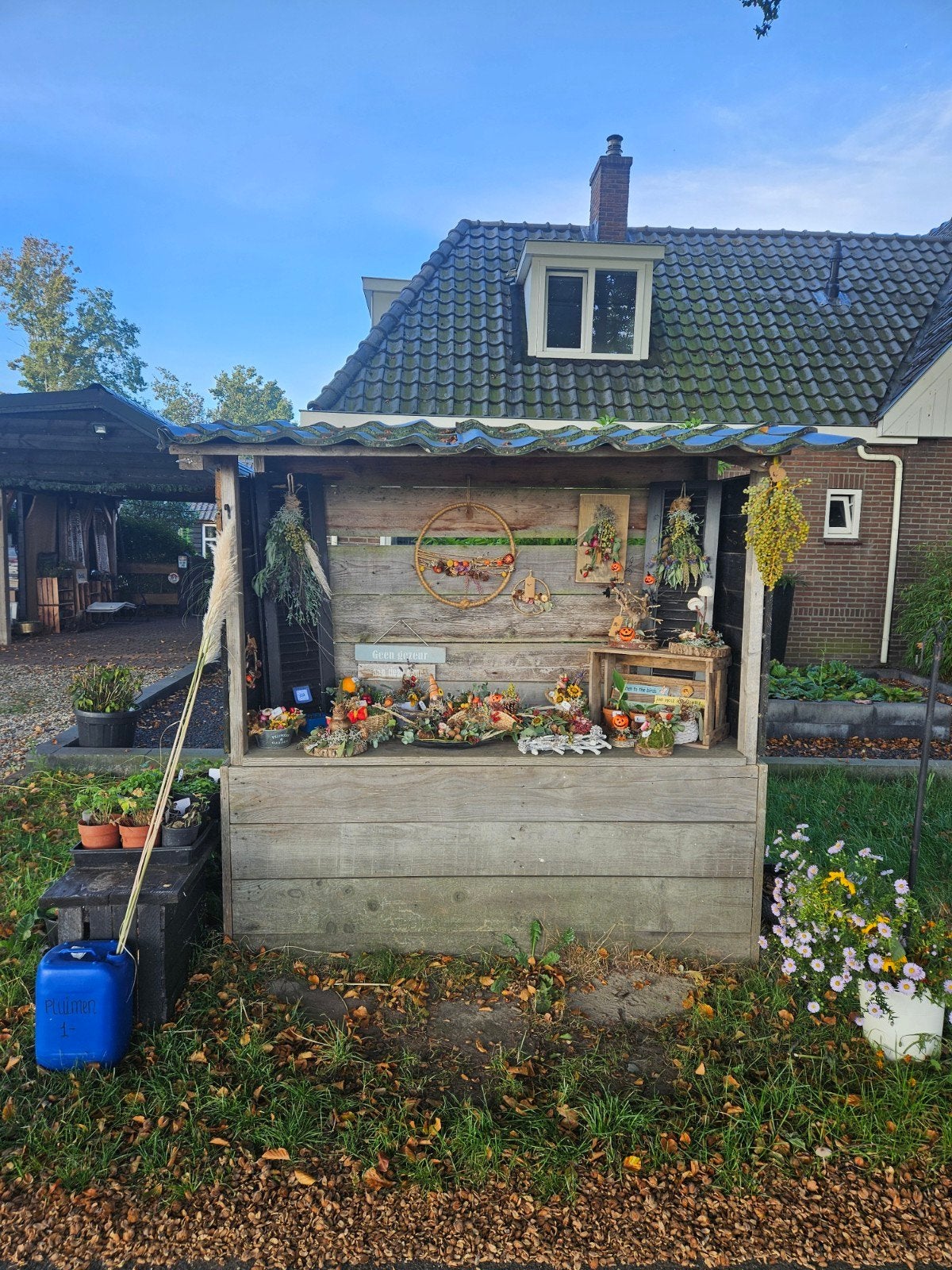 Kraam van steigerhout - 185 cm breed, 180 cm hoog, Ophalen of Verzenden, Gebruikt