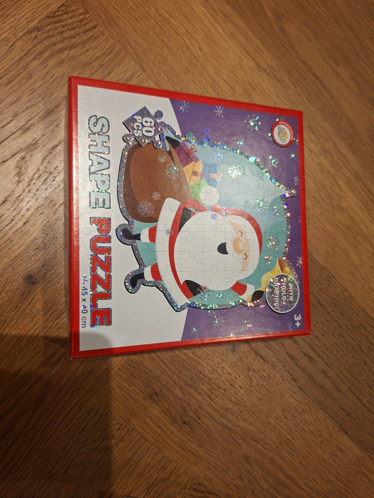 Kerstman Vorm Puzzel 60 Stukjes - Nieuwstaat, Ophalen of Verzenden, Minder dan 10 stukjes, Zo goed als nieuw, 2 tot 4 jaar
