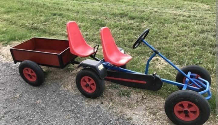 Skelter met wagentje en extra zitje, Ophalen, Gebruikt, Overige merken