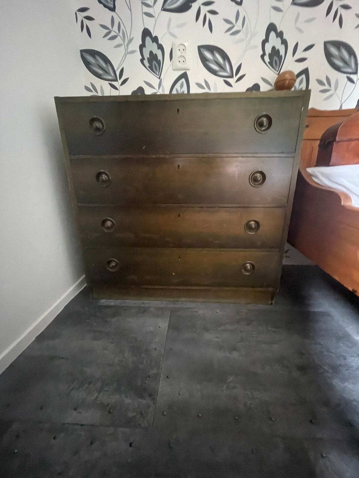 Vintage ladekast met 4 laden Børge Mogensen groen, Ophalen, Gebruikt, Overige houtsoorten, Met lade(s)