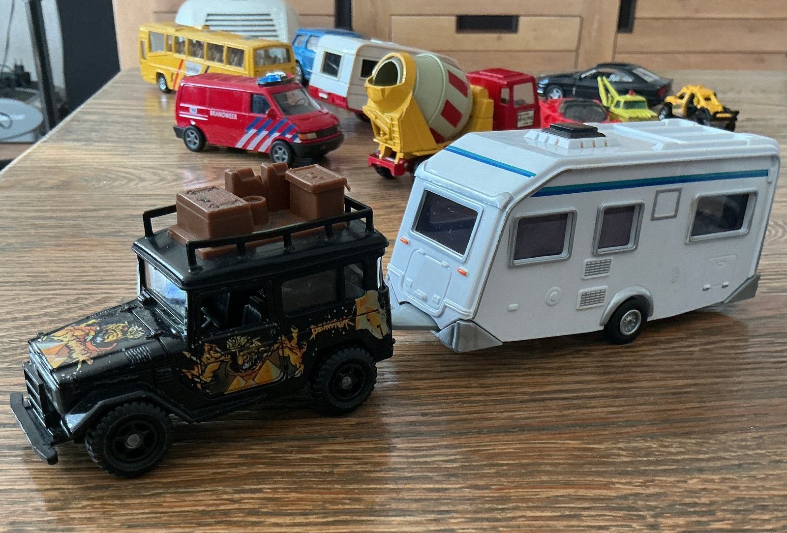 Grote metalen Toyota Jeep met trekhaak 11.5 CM, Ophalen of Verzenden, Gebruikt, Auto