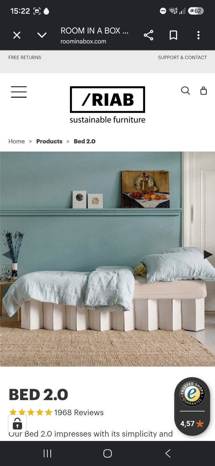 Room in a box bed zwart 90 cm x 200 RIAB, Huis en Inrichting, 90 cm, Eenpersoons, Zwart, Nieuw