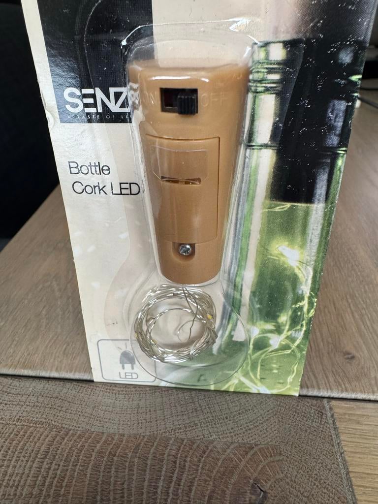 Sensa Wijn Kurk met LED Verlichting - Flesverlichting, Ophalen of Verzenden, Nieuw
