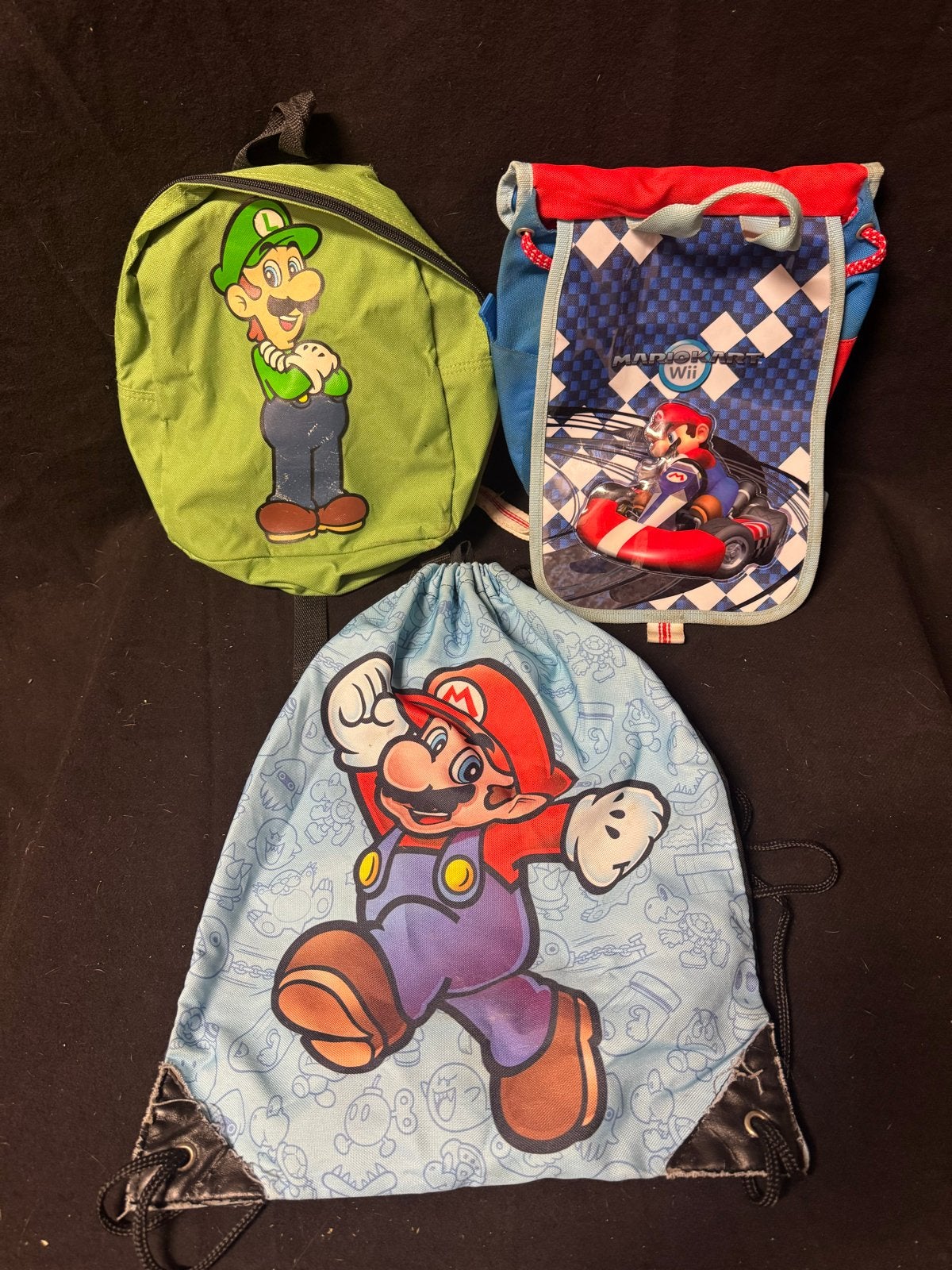 3x Nintendo Super Mario tassen - Mario Kart Wii & Luigi, Ophalen of Verzenden, Gebruikt, Gebruiksvoorwerp