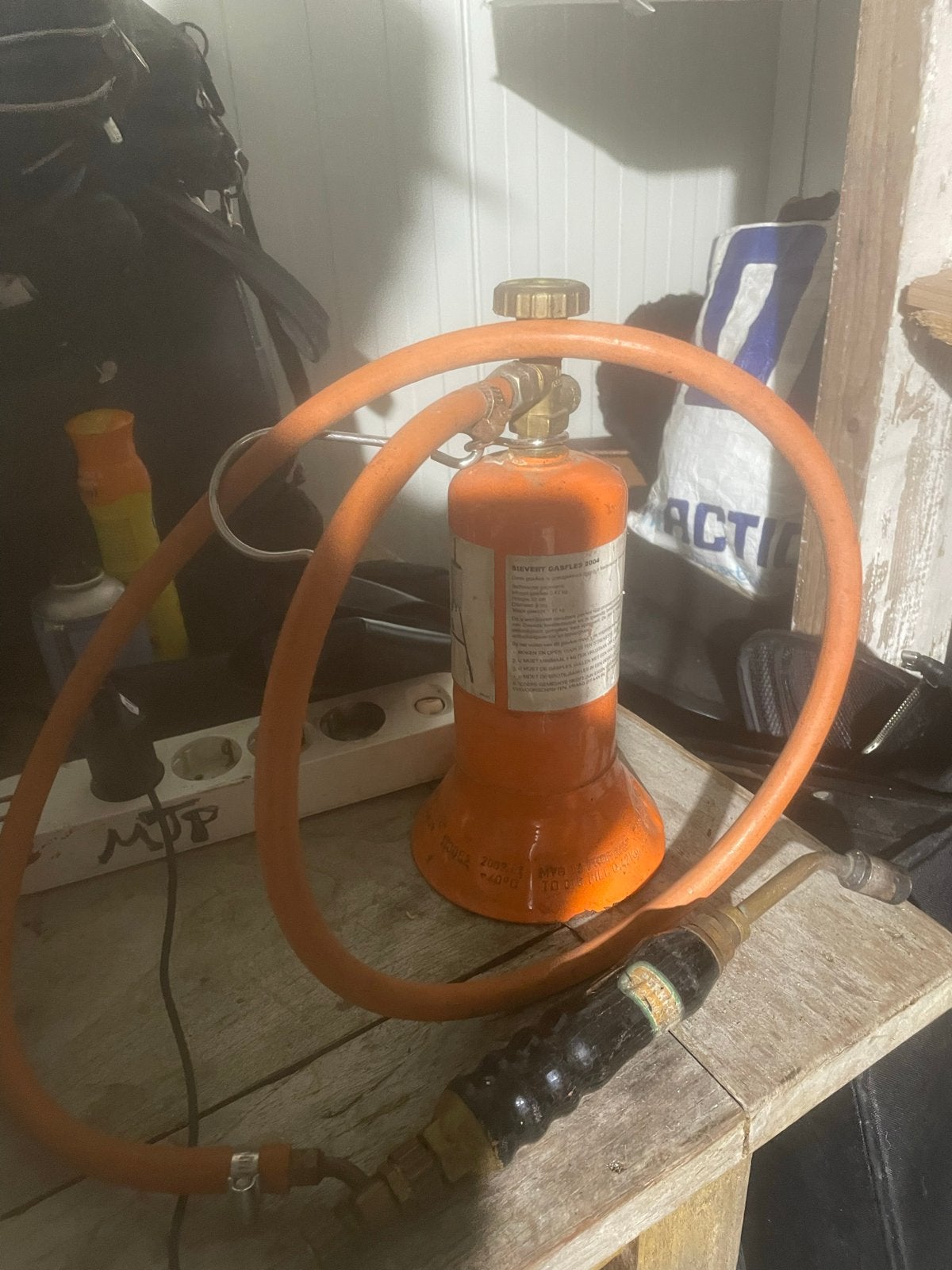 Gasbrander met slang en gasfles, Ophalen of Verzenden, Gebruikt, Overige typen