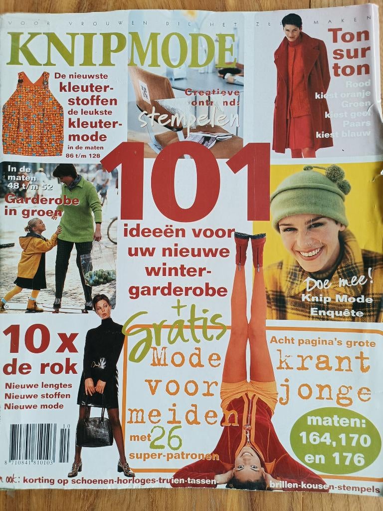 Knipmode oktober 1996 101 ideeën met 10 x de rok, Ophalen of Verzenden, Zo goed als nieuw, Vrouw, Knipmode