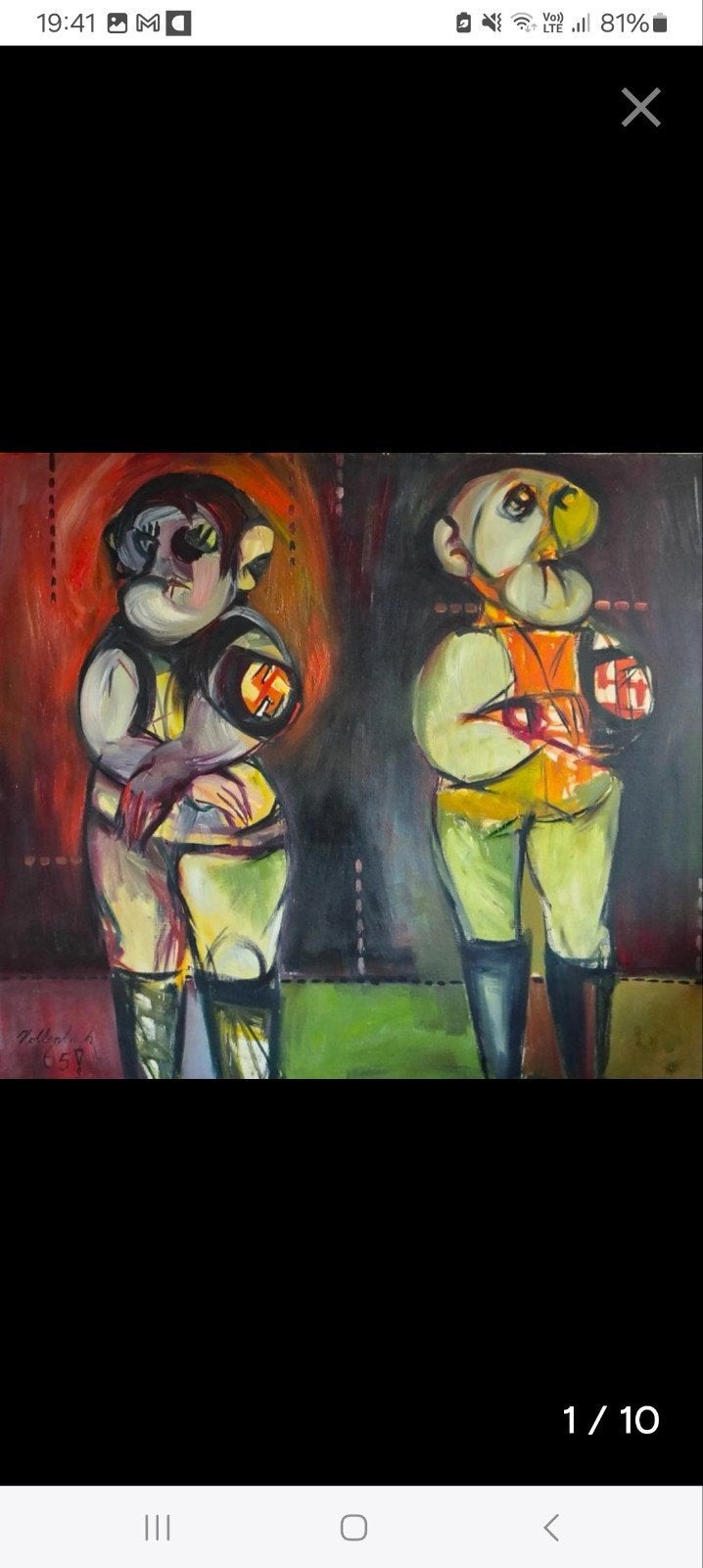 Origineel Hitler en Goring. Hans Hollenbach, Antiek en Kunst, Ophalen of Verzenden