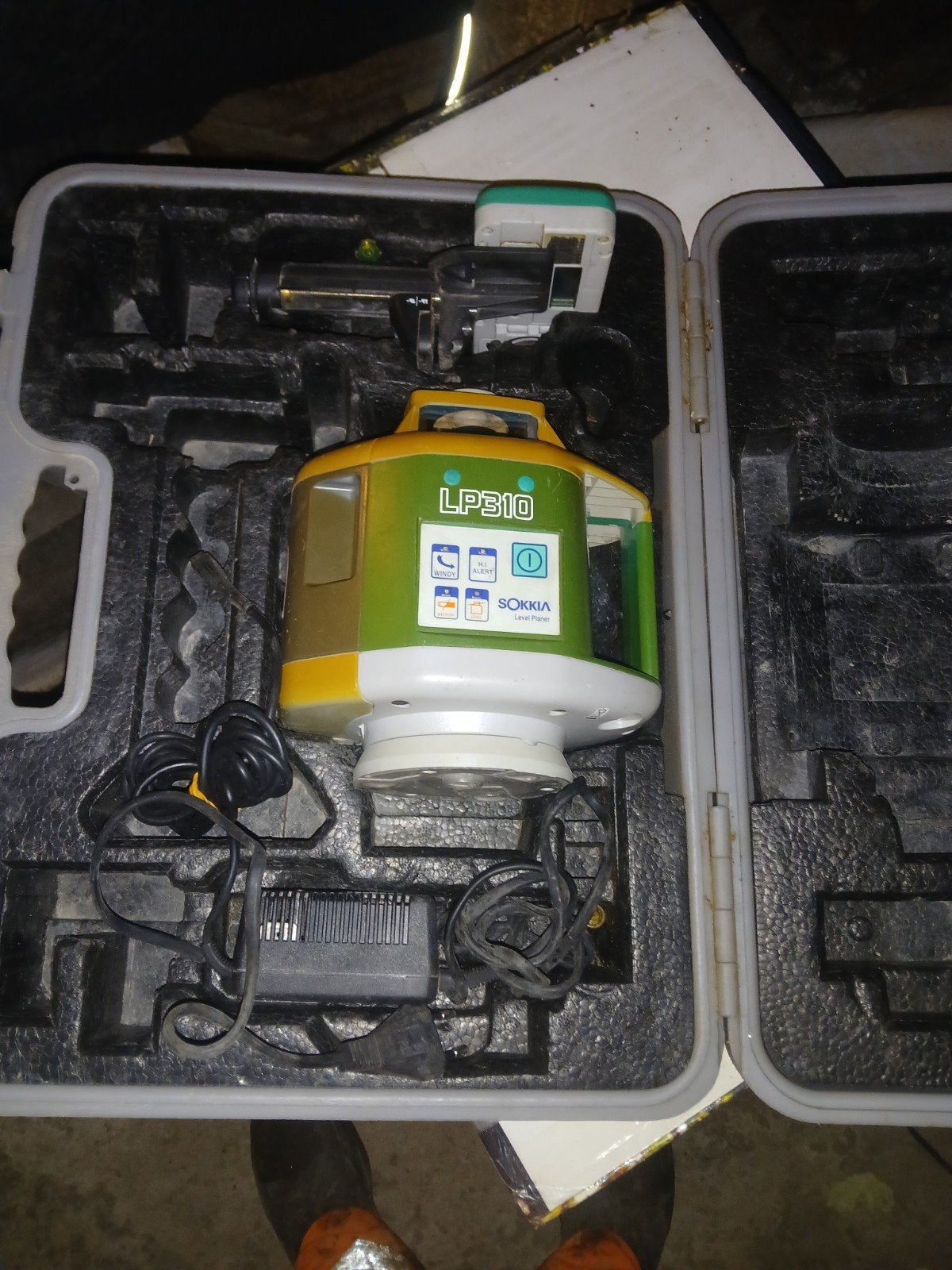 Sokkia LP310 Bouwlaser met ontvanger en koffer, Ophalen of Verzenden, Gebruikt, Overige meters