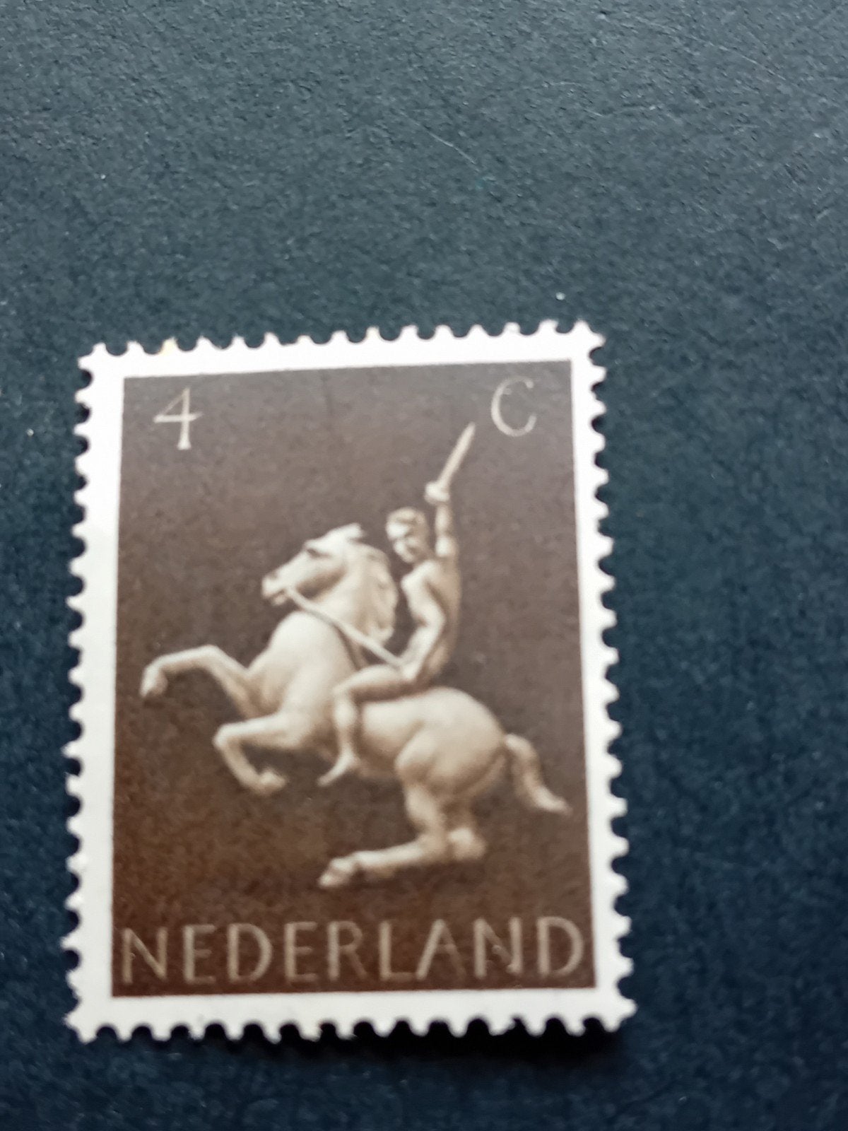 Nederlandse postzegel 4C - Ruiter te paard, Ophalen of Verzenden, Postfris