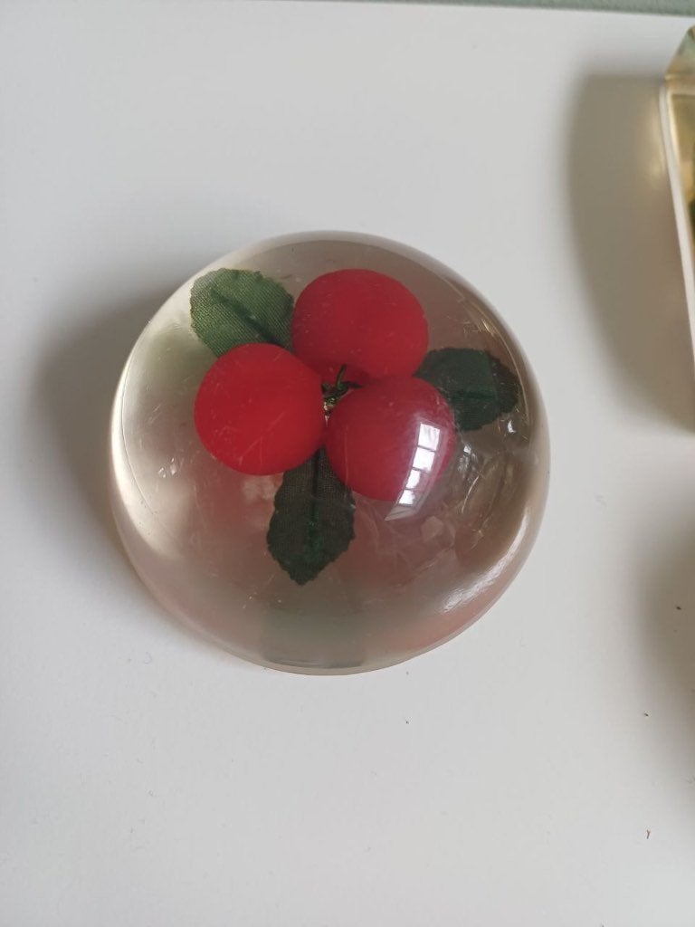 Vintage lucite Presse Papier 4 stuks, Antiek en Kunst, Ophalen of Verzenden