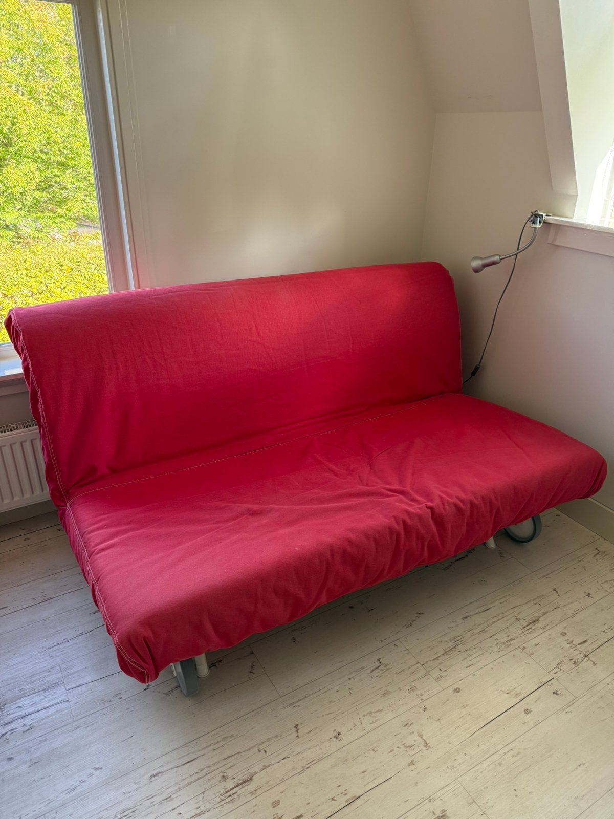 GRATIS: Ikea slaapbank, Gebruikt, Tweepersoons, Ophalen of Verzenden, 200 cm