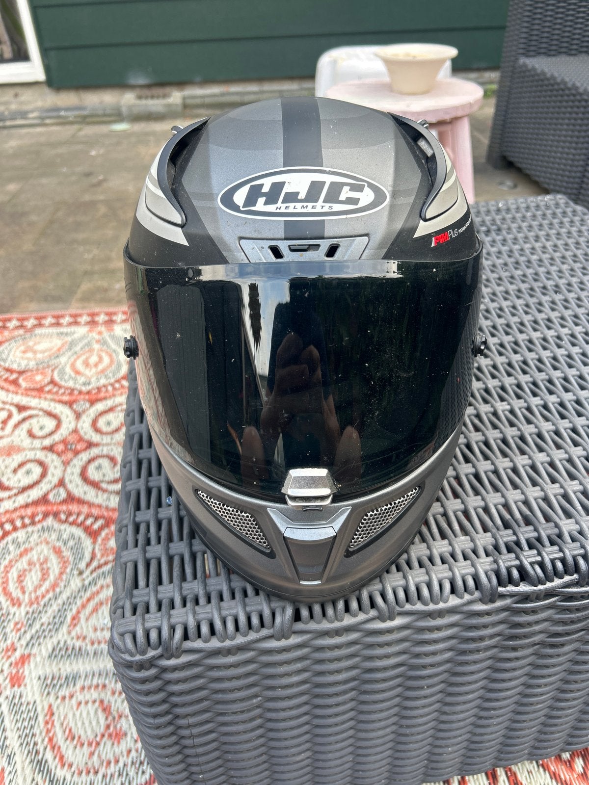 HJC Integraalhelm - Grijs/Zwart - Maat L, M, Heren, HJC, Ophalen of Verzenden