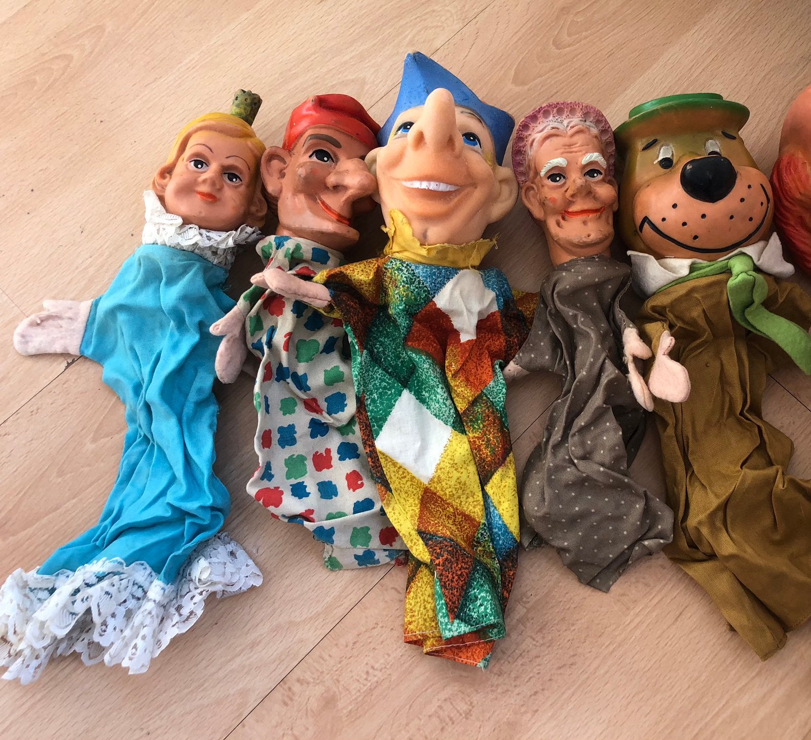 60 jaar oude poppenkastpoppen, Ophalen of Verzenden, Gebruikt, Jongen of Meisje