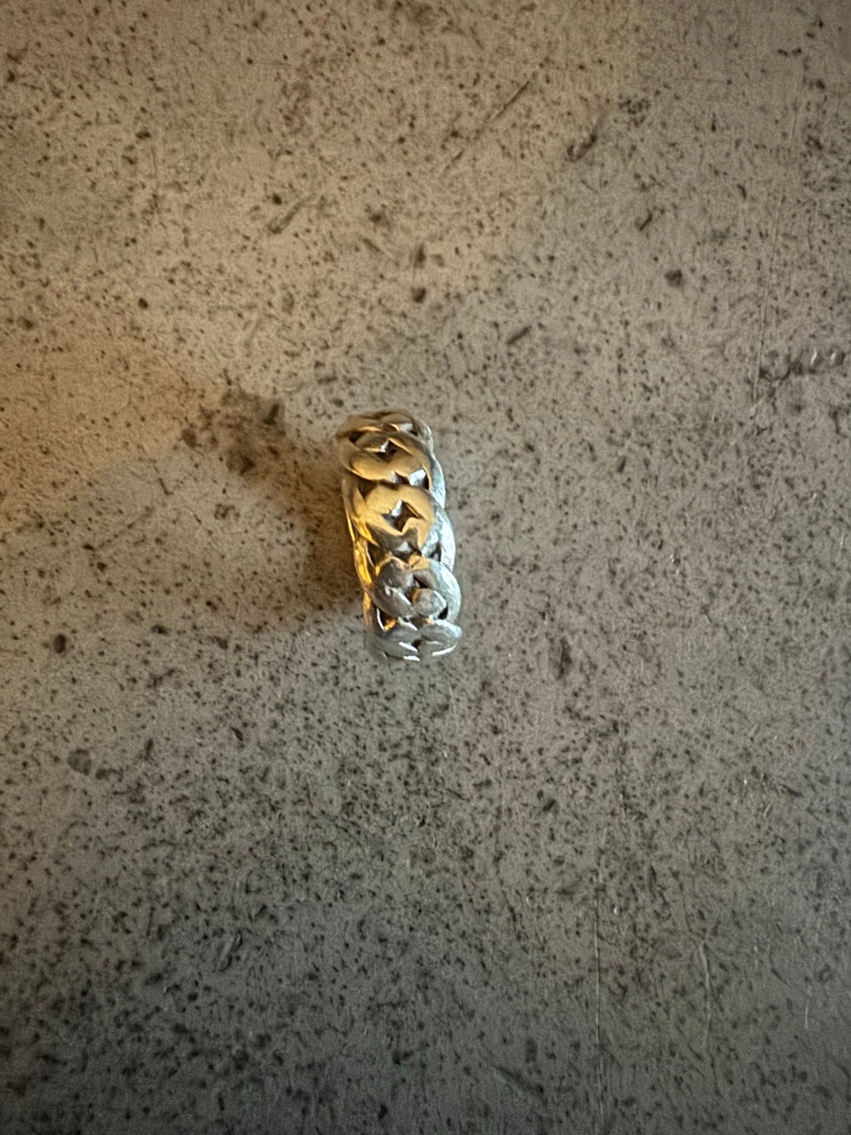 Buddha to Buddha Chain Ring - Zilveren Schakelring, Ophalen, Zo goed als nieuw, 17 tot 18, Dame