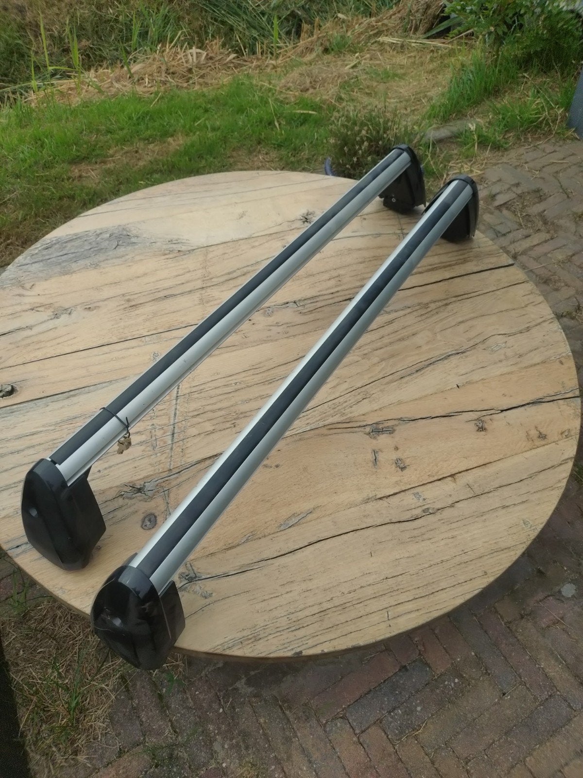 Originele Audi Q7 (MK1 06-15) dakdragers met sleutel, Ophalen of Verzenden, Gebruikt