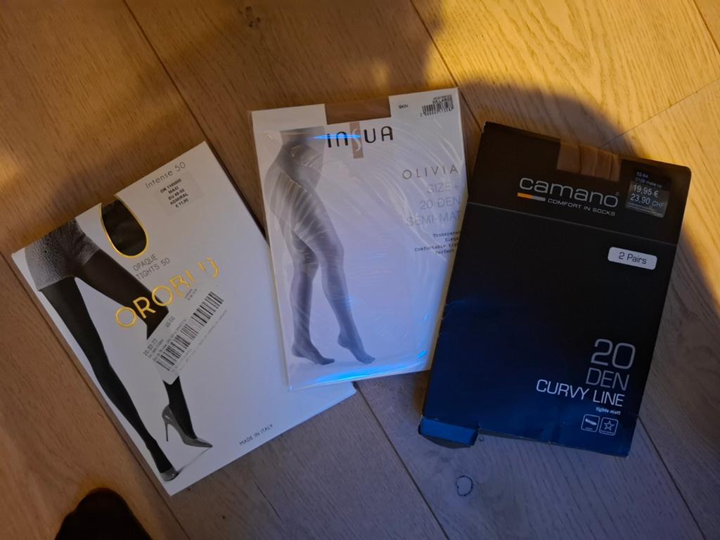 3 nieuwe panty's van Oroblu, Insua, Camano mt 50, Kleding | Dames, Leggings, Maillots en Panty's, Nieuw, Panty, Zwart, Ophalen of Verzenden