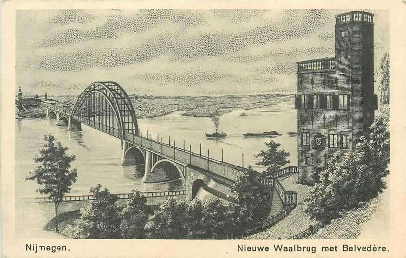 380-615-011 Nijmegen Waalbrug, Verzamelen, Ansichtkaarten | Nederland, Verzenden, Voor 1920, Gelderland