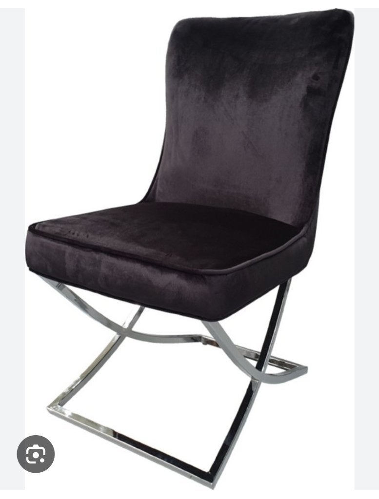 Complete eethoek zwart met zilver, Huis en Inrichting, Complete eetkamers, Ophalen, Gebruikt, Barok /kuster, 4 tot 6 stoelen