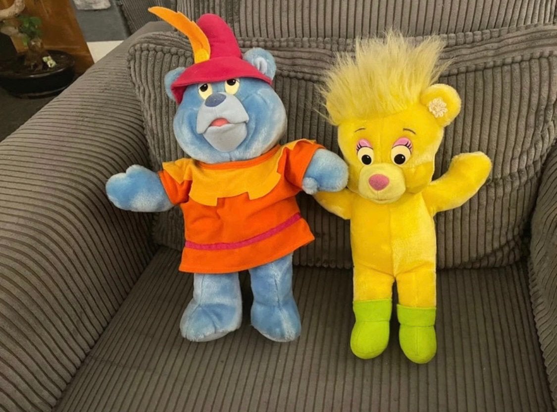 knuffel beren Sunni en Tummi bear van Fisher price 1985, Gebruikt, Beer, Ophalen of Verzenden, Middelgroot (20 tot 80 cm)