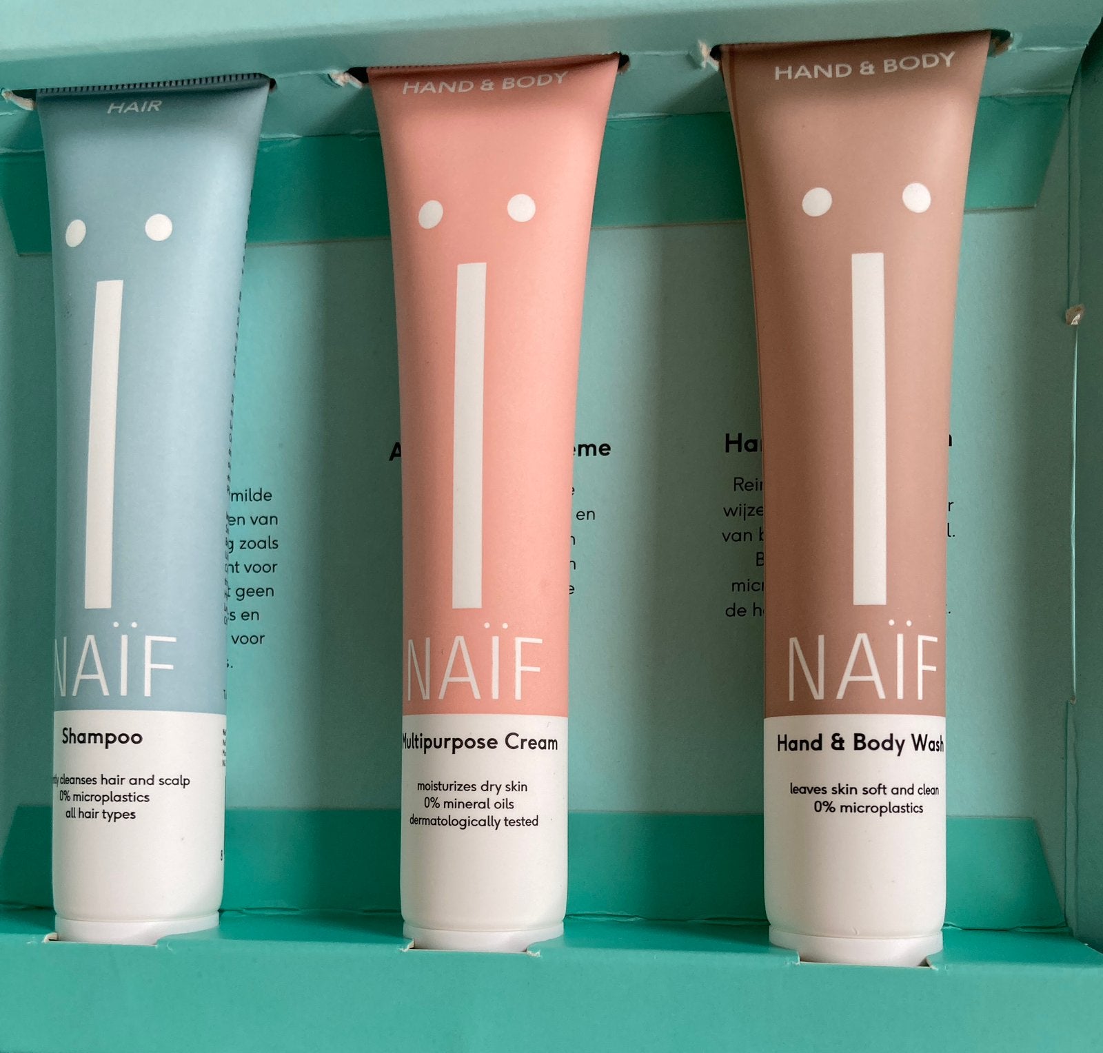 Naïf Verzorgingsset - Shampoo, Crème, Wash, Sieraden, Tassen en Uiterlijk, Uiterlijk | Lichaamsverzorging, Ophalen of Verzenden