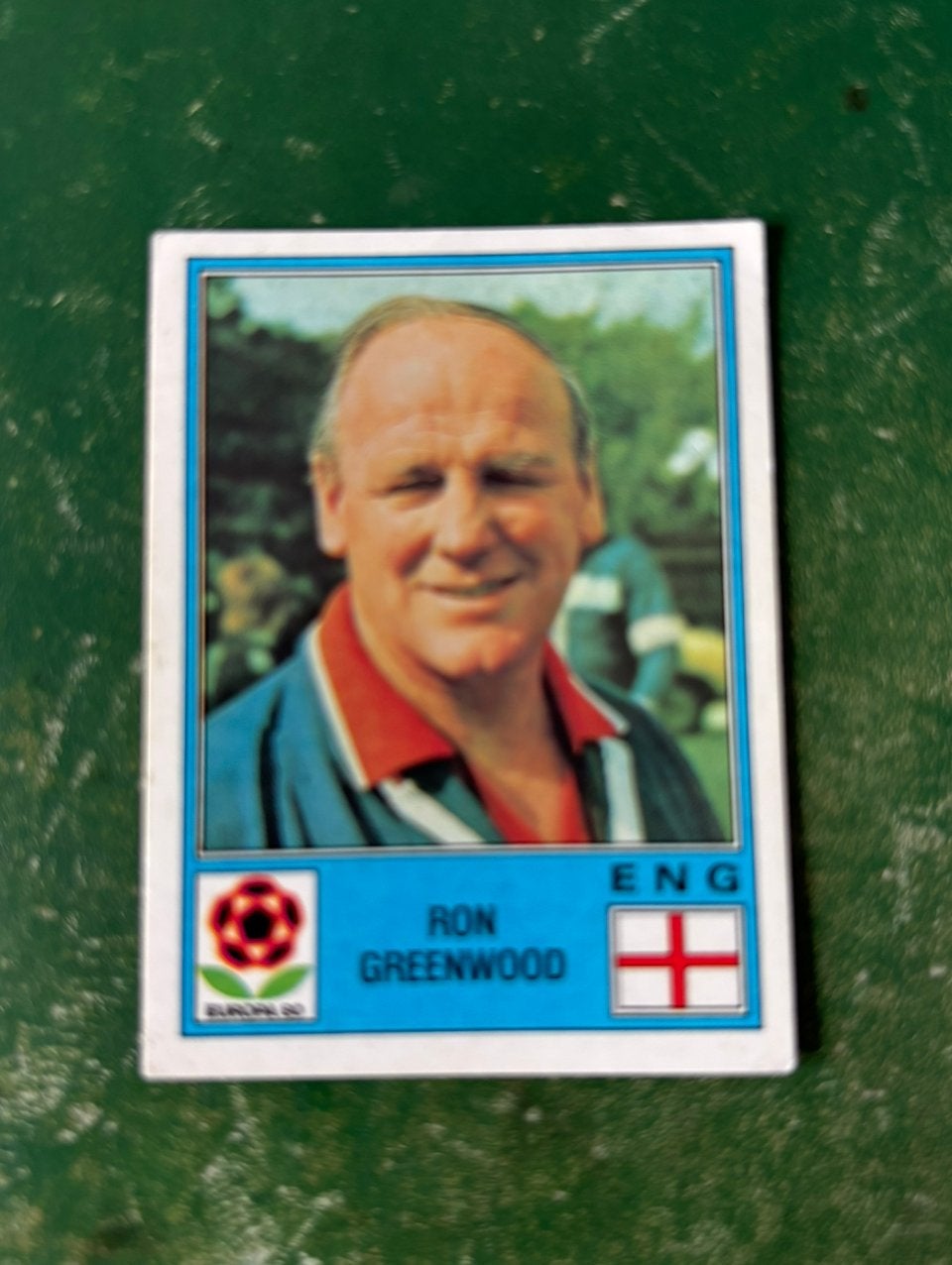Panini plaatje Ron Greenwood Engeland Euro 80, Ophalen of Verzenden