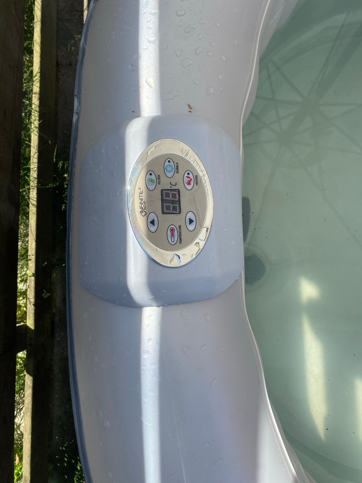 Opblaasbare Infinite Spa Jacuzzi met Bubbeljets, Tuin en Terras, Ophalen, Zo goed als nieuw, Filter, Opblaasbaar