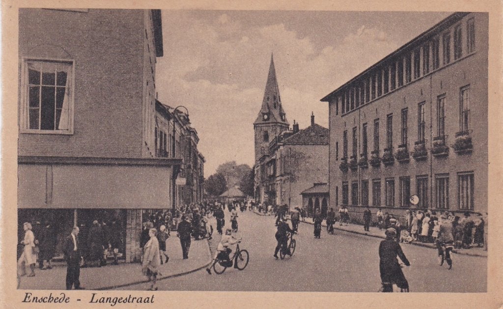 19002 Enschede Langestraat Overijssel Losser Borne Hengelo, Verzenden, 1940 tot 1960, Ongelopen, Overijssel