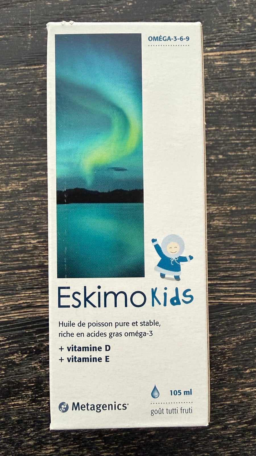 Eskimo Kids Omega-3-6-9 Visolie + Vitamine D & E, Ophalen, Nieuw, Poeder of Drank
