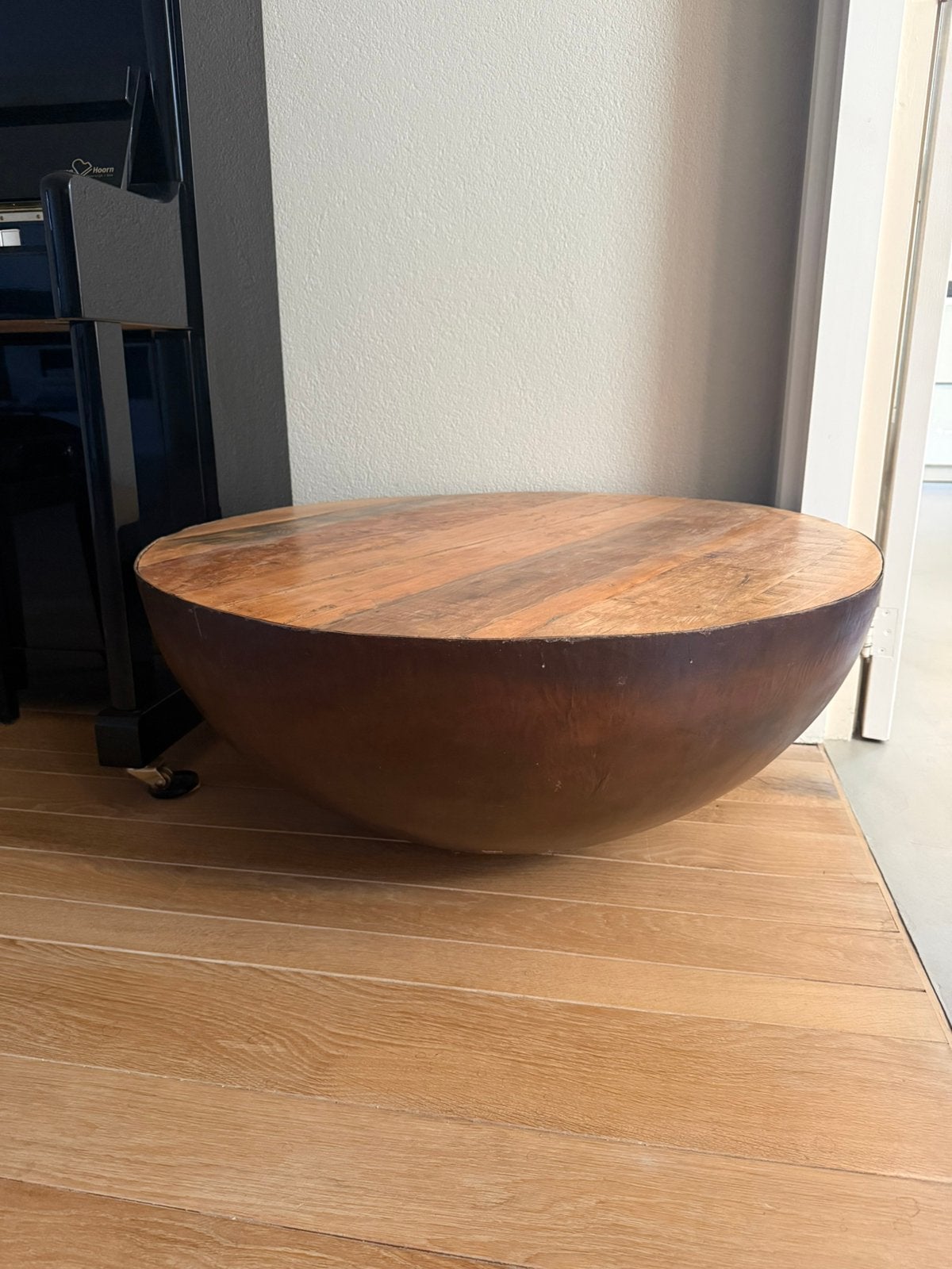 Salontafel industrieel, Ophalen, Zo goed als nieuw, Rond, 50 tot 100 cm