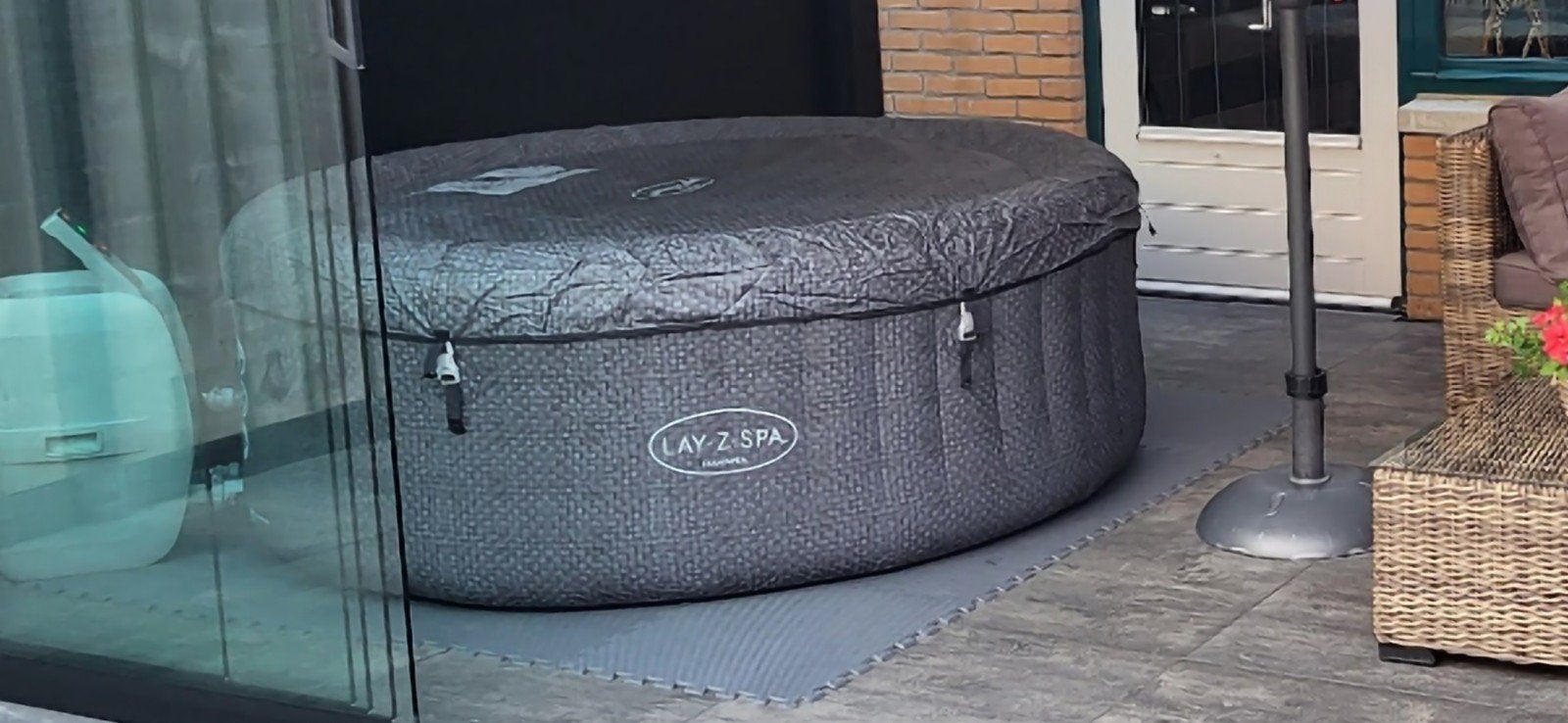 Lay-Z-Spa Havana opblaasbare jacuzzi met accessoires, Tuin en Terras, Bubbelbaden en Hottubs, Ophalen of Verzenden, Zo goed als nieuw