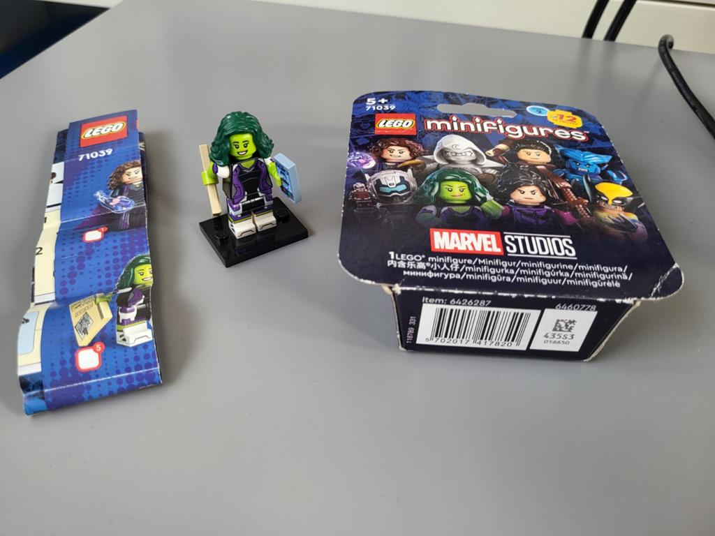 Lego 71039 Minifiguur Marvel Serie 2 She-Hulk (colmar17), Compleet, Marvel, Lego, Ophalen of Verzenden