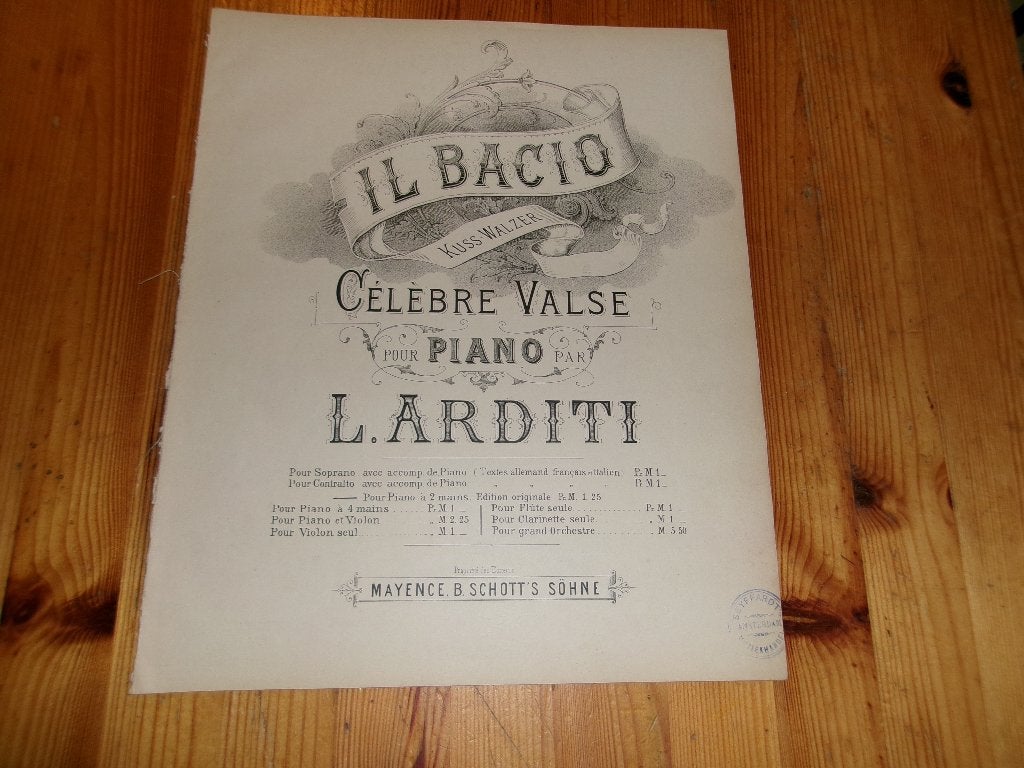 L. Arditi - il bacio, Gebruikt, Ophalen of Verzenden, Artiest of Componist, Piano