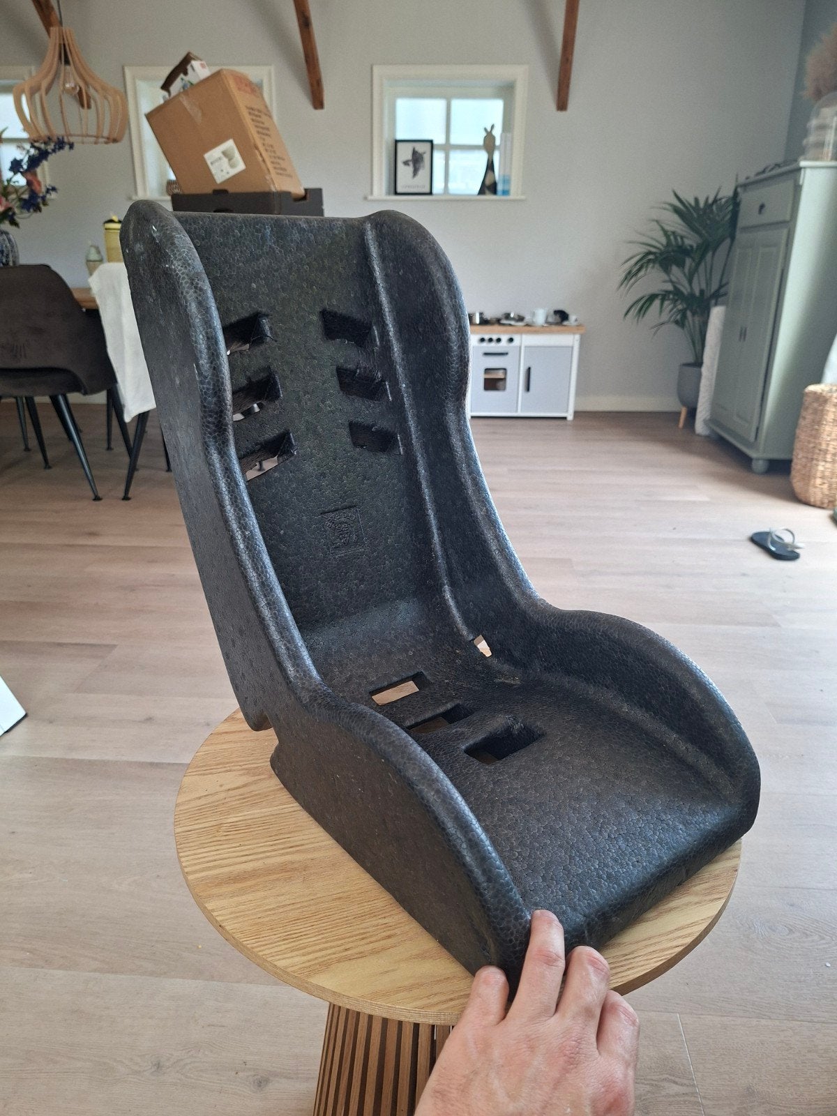 Autostoel onderstel met bekleding, Ophalen