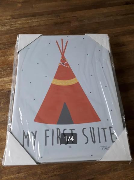 Leuke tipi tent schilderij (nog nieuw!), Ophalen of Verzenden, Nieuw, Wanddecoratie