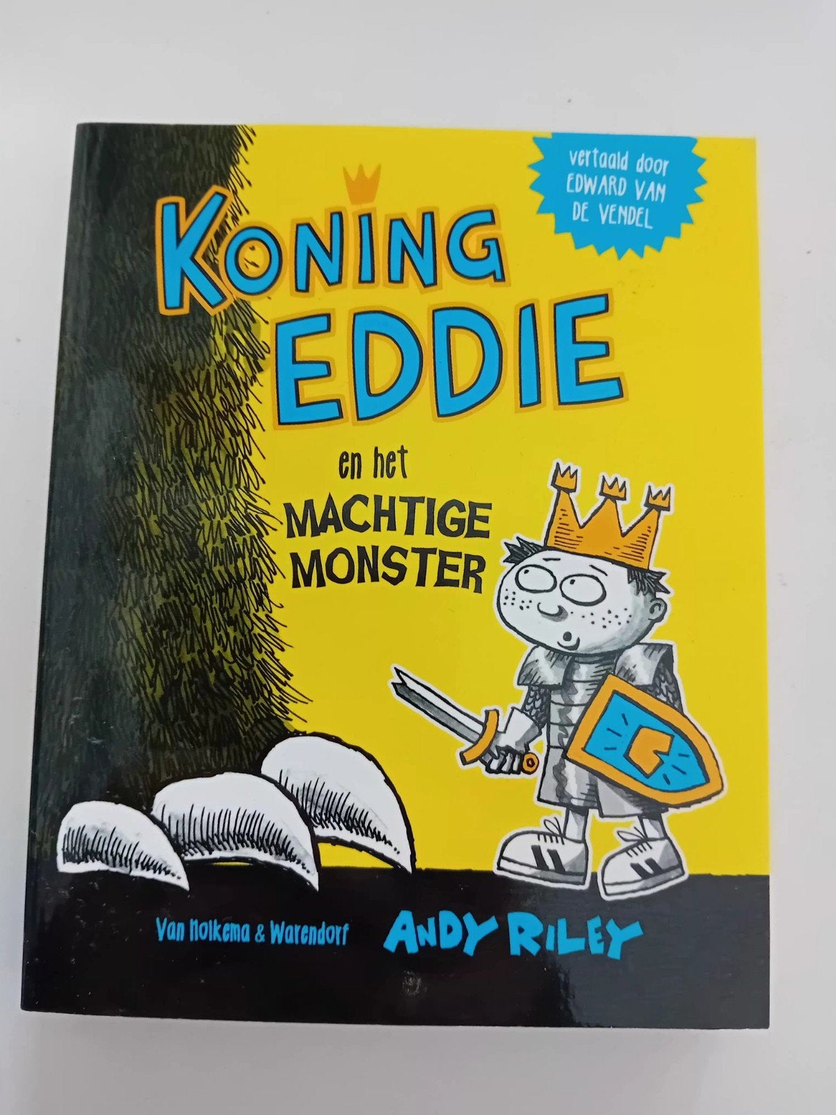 Koning Eddie en het machtige monster- Andy Riley, Boeken, Ophalen of Verzenden, Zo goed als nieuw
