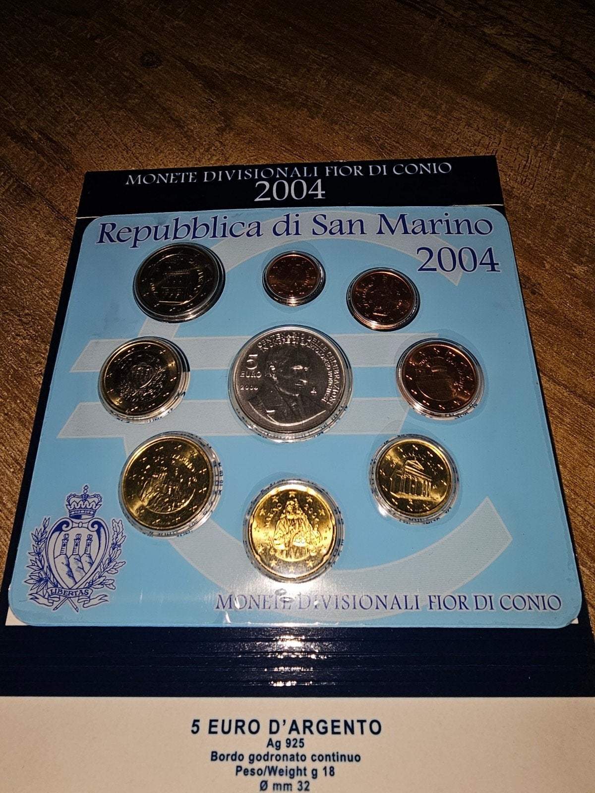 San Marino 2004 Euro Muntenset - Monete Divisionali, Setje, Zilver, San Marino, Overige waardes