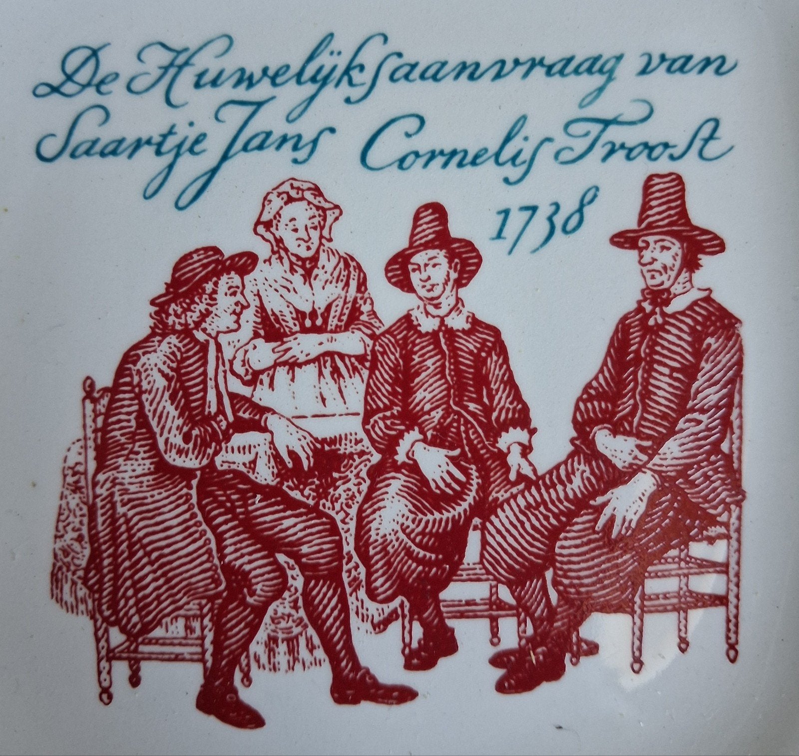 gebaksbordje vierkant 15 x 15 cm. (Z), Ophalen