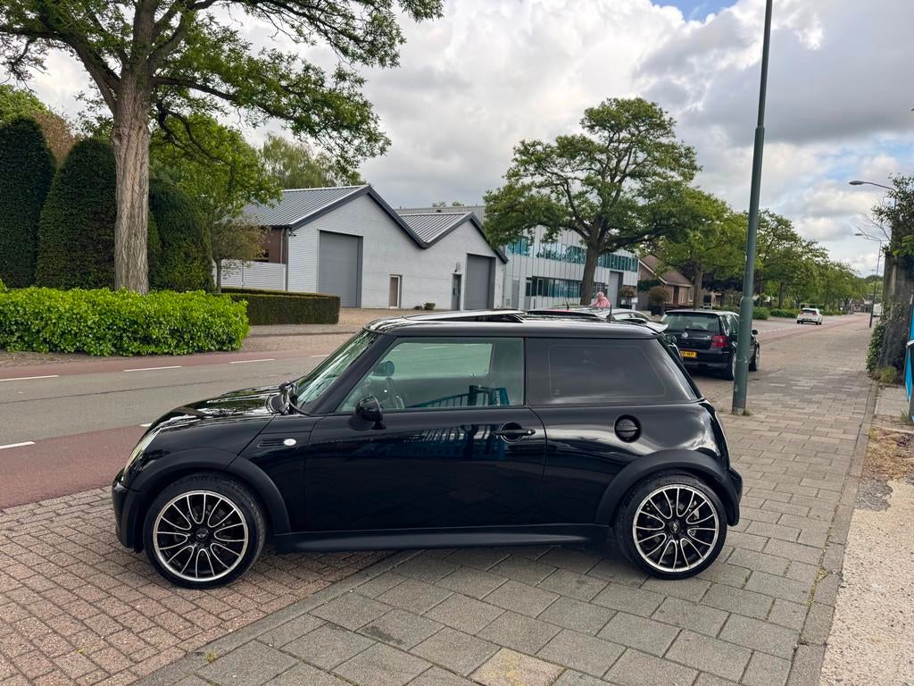 Mini Mini 1.6 Cooper S Clima Pano Miltek JCW Tuning, Voorwielaandrijving, Stof, Gebruikt, Zwart