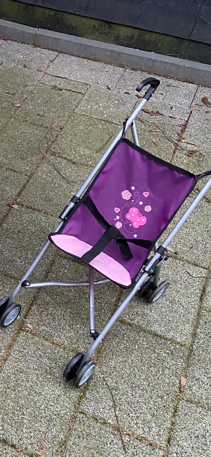 Poppenbuggy paars, Ophalen, Gebruikt