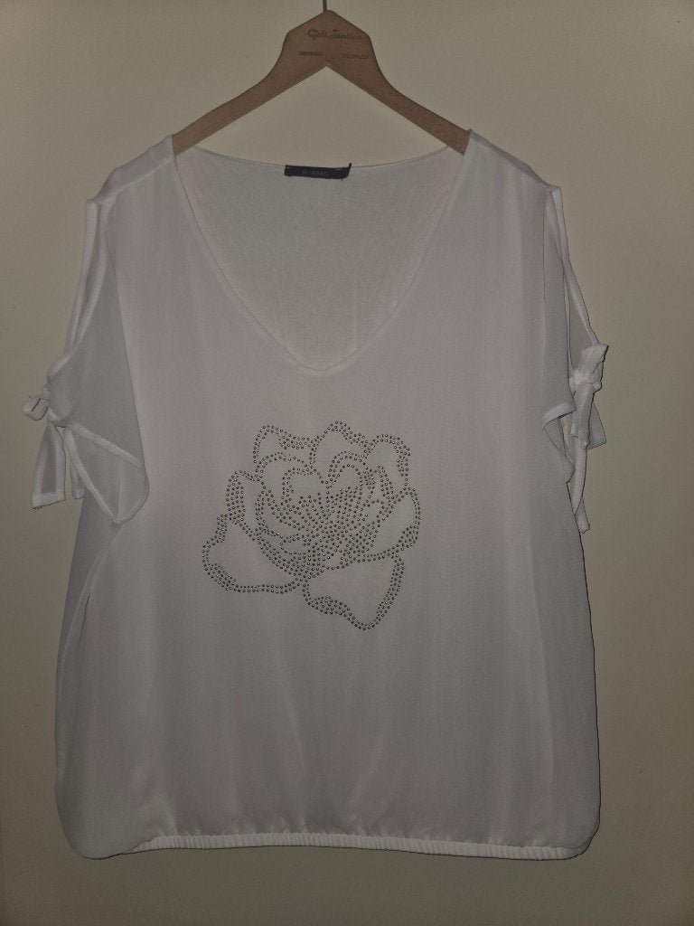 Blouse, Kleding | Dames, Blouses en Tunieken, Wit, Maat 46/48 (XL) of groter, Ophalen of Verzenden, Zo goed als nieuw