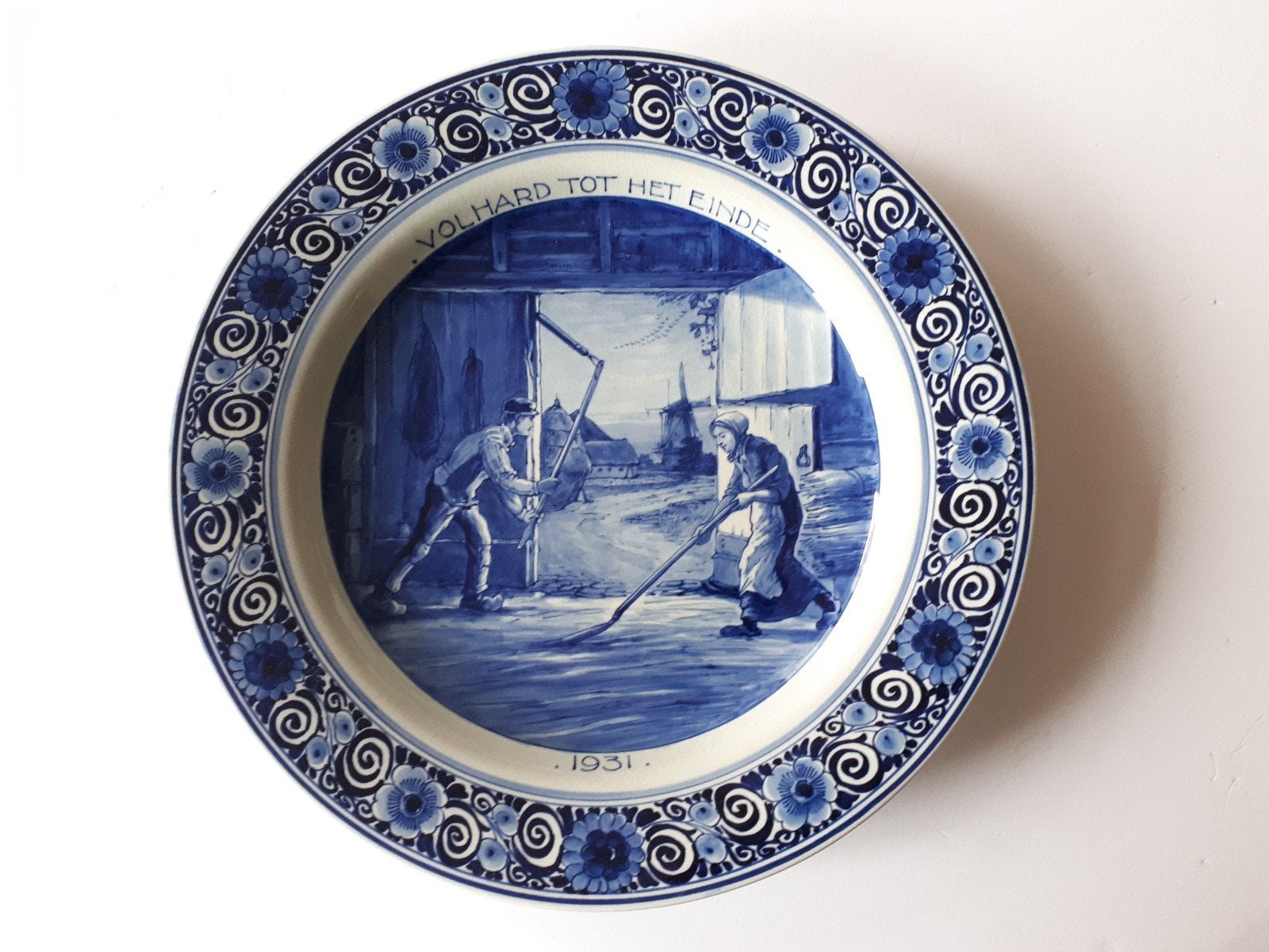 Porceleyne Fles, groot wandbord uit 1931, Antiek en Kunst, Ophalen of Verzenden
