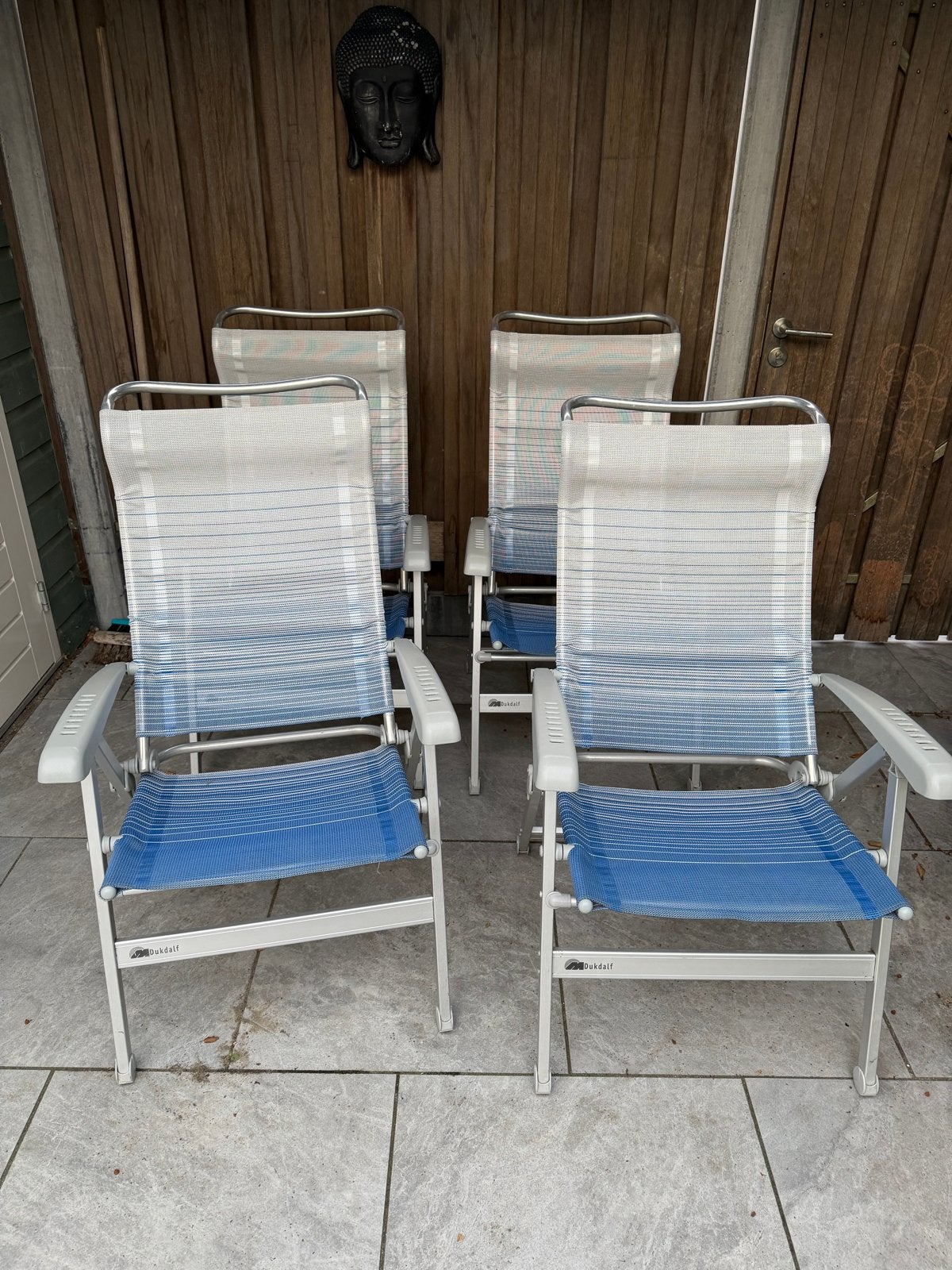 4 Dukdalf campingstoelen in zeer goede staat, Ophalen, Zo goed als nieuw, Campingstoel