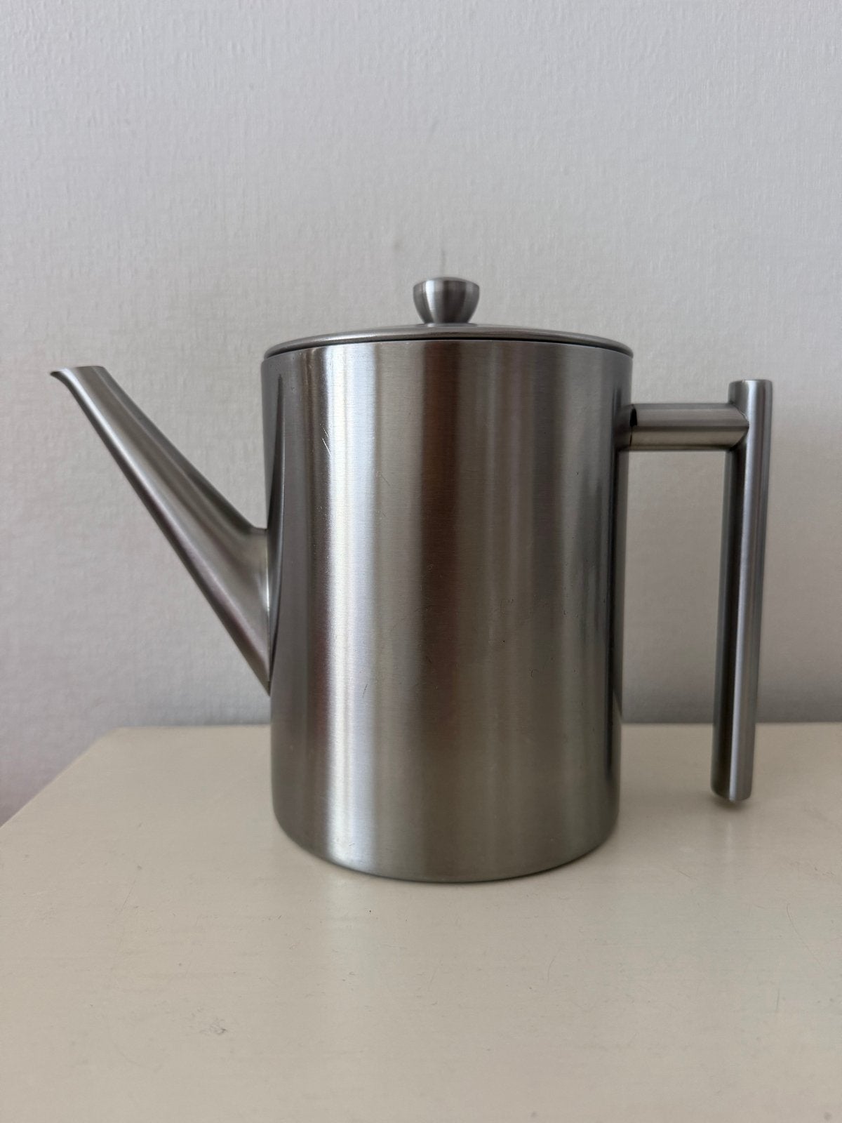 Bredemeijer Minuet dubbelwandige theepot/koffiepot – 1,2L –, Theepot/fluitketel, Bredemeijer, Zilver, Ophalen of Verzenden