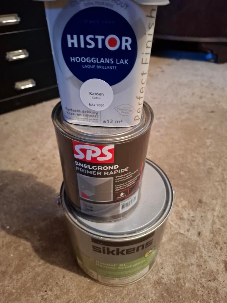 Verfset: Histor Hoogglans Lak, SPS Snelgrond, Sikkens, Ophalen of Verzenden