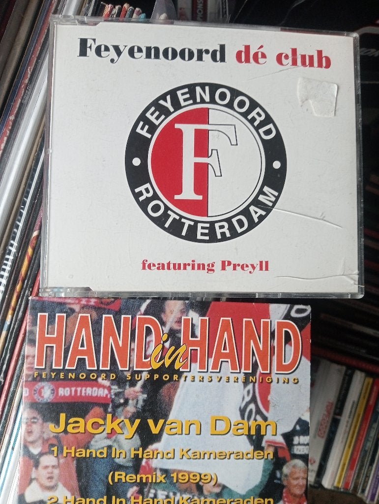 3 cd singles feyenoord, Cd's en Dvd's, Cd Singles, 2 t/m 5 singles, Verzenden, Zo goed als nieuw, Pop