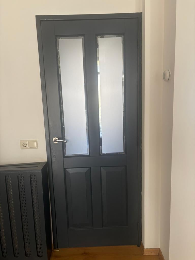 Binnendeur met facet geslepen glas, Minder dan 80 cm, Binnendeur, Ophalen of Verzenden, 200 tot 215 cm