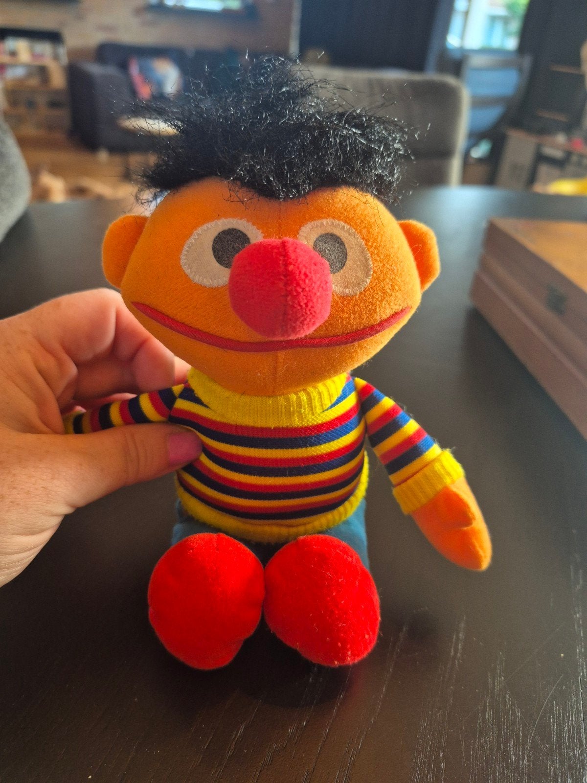 Ernie Sesamstraat knuffel - Zo goed als nieuw, Overige merken, Overige karakters, Overige typen, Ophalen of Verzenden